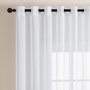 FERTIGVORHANG AUS BATIST WEISS 300 X 260 MIT ÖSEN